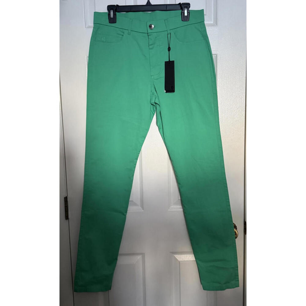 Greyson Mens 31/32 Amagansett 5-Pocket Serpentine Green Lightweight Golf Pants